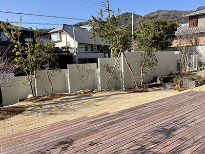 大面積ウッドデッキ