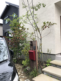 枕木門柱